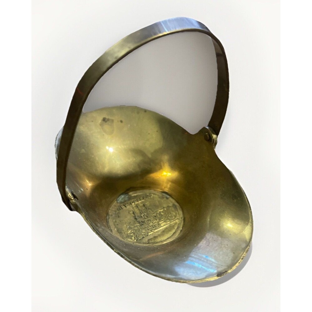 Vintage Solid Brass Basket with Handle - International Bazar LA , New Orleans